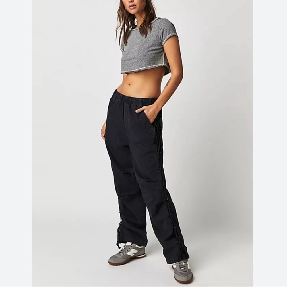 Free People Movement Mesmorize Me Cargo Pants Washed Black XS NWT